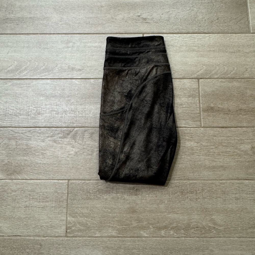 ZYIA Luxe Pocket Drawstring Black Pencil Leggings for Work